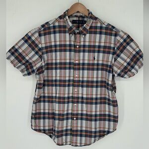 Ralph Lauren Men’s Bleeding Madras Plaid Button Down 100% Cotton Sz XL U6